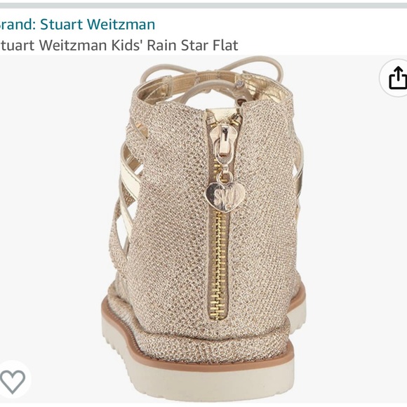 Stuart Weitzman Girls Rain Star Flat Sandal Size 5 NWOT - Picture 3 of 12